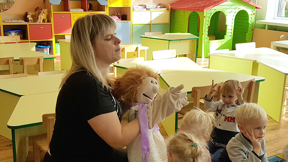 psichodramos lėlės, bendravimas su vaiku