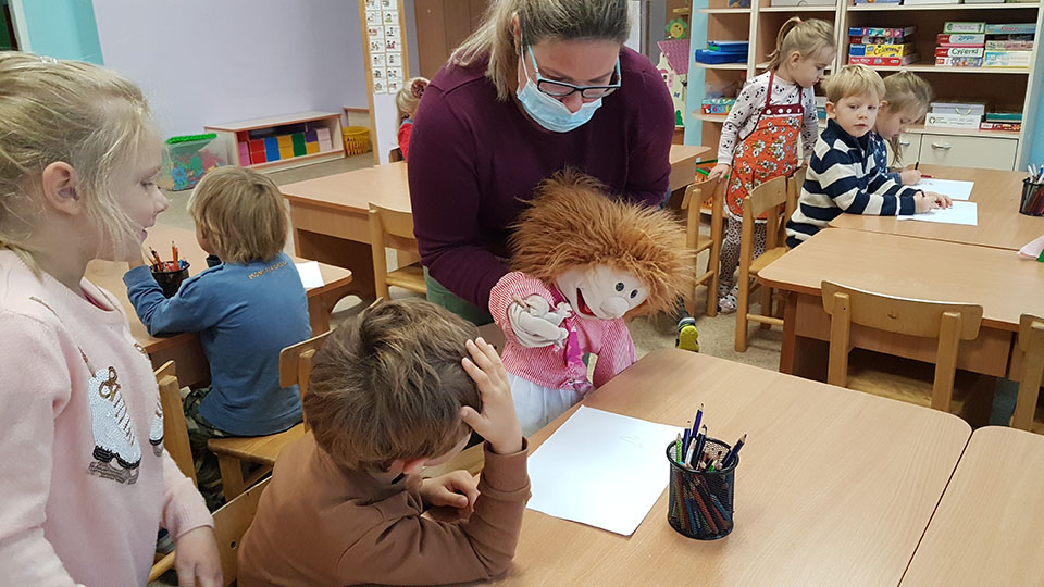 psichodramos lėlės, bendravimas su vaiku